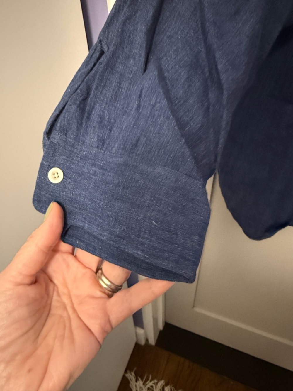 Jenni Kayne Relaxed Silk Oversized Button-Up Shirt - Picture 7 of 10